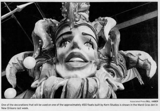One of the decorations on one of 450 floats